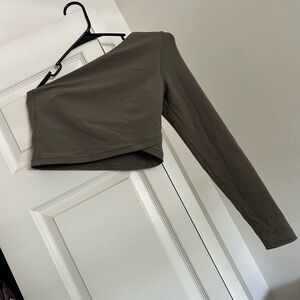 lululemon athletica One-Shoulder Top in Olive